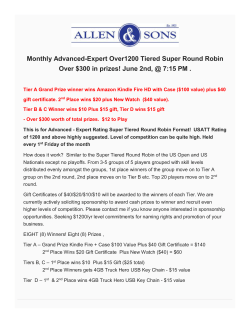 Advanced Tiered Super Round Robin