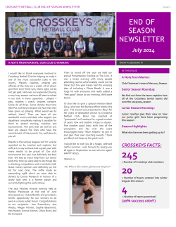 Newsletter - crosskeys netball