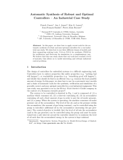 Automatic Synthesis of Robust and Optimal Controllers &ndash; An