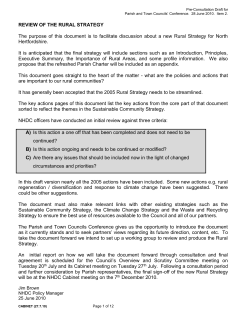 REVIEW OF THE RURAL STRATEGY