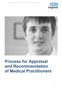 Process for Appraisal and Recommendation of