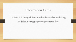 Information Cards