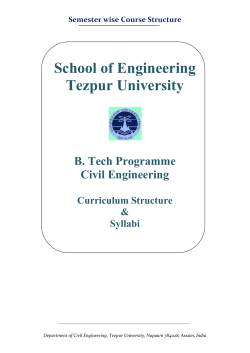 B.Tech, Civil Engineering