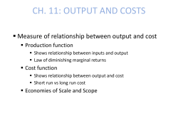 Output and Costs.