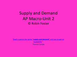 Supply and Demand