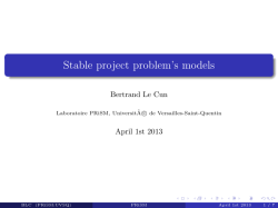 Stable project problem`s models