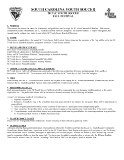 south carolina youth soccer association