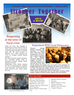 Stronger Together, January 2013