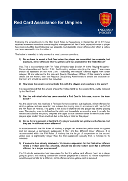 Red Card Assistance for Umpires