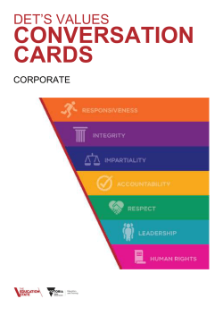 DET`s Values Conversation Cards - Corporate