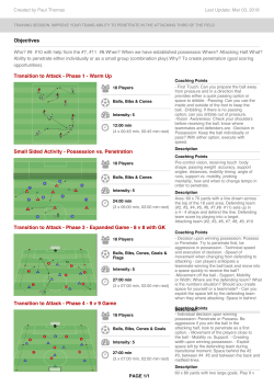 Objectives Transition to Attack