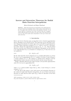 Inverse and Saturation Theorems for Radial Basis Function