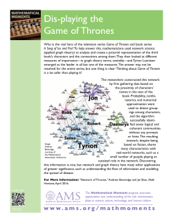 Dis-playing the Game of Thrones