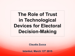 The Role of Trust in Technological Devices for Electoral Decision