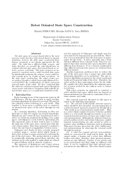 Robot Oriented State Space Construction