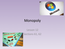 Introduction to Monopoly