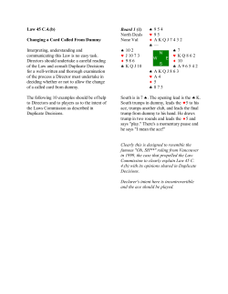 Law 45 C.4.(b) Changing a Card Called From Dummy Interpreting
