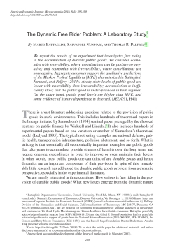 The Dynamic Free Rider Problem: A Laboratory