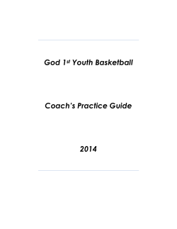 God 1st Youth Basketball Coach`s Practice Guide 2014