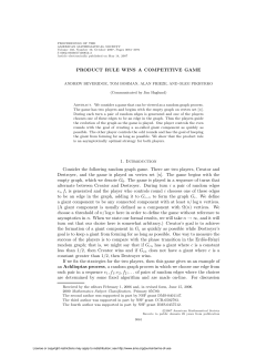 PRODUCT RULE WINS A COMPETITIVE GAME 1. Introduction