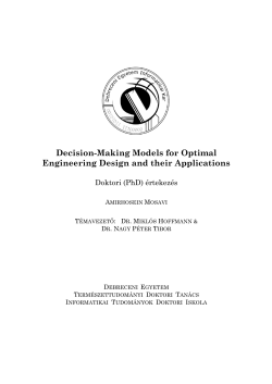 Decision-Making Models for Optimal Engineering Design and their