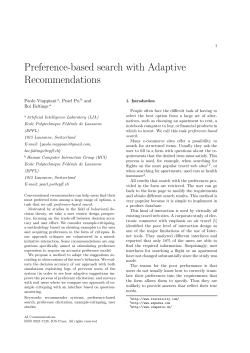 Preference-based search with Adaptive Recommendations