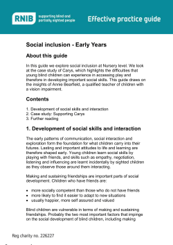 Social inclusion early years