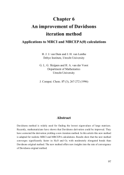 An improvement of Davidsons iteration method