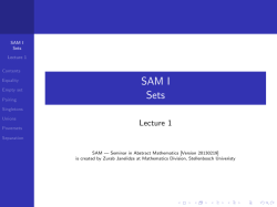 Lecture 1 - Mathematics