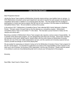 Joining the Dance Team program at McKendree University means