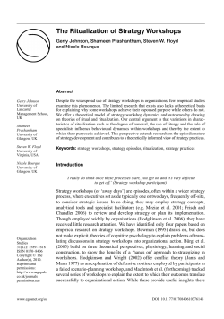 The Ritualization of Strategy Workshops