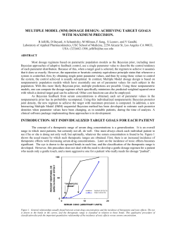 Multiple Model" Optimal Drug Dosage