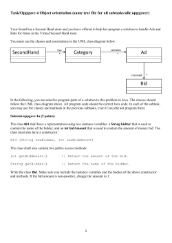SecondHand Bid Ad Category
