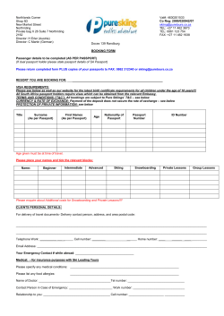 passenger detail form