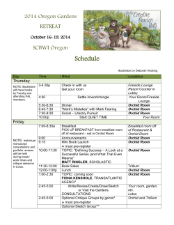2014 Retreat SCHEDULE