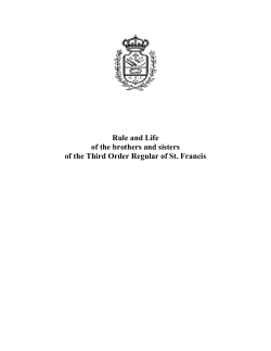 Rule and Life of the brothers and sisters of the Third Order Regular