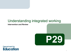 P29: understanding integrated working