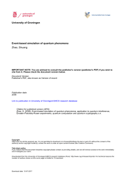 University of Groningen Event-based simulation of quantum