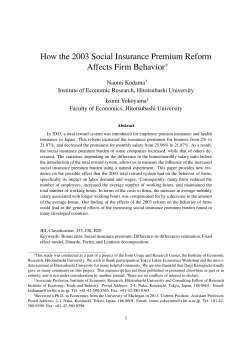 How the 2003 Social Insurance Premium Reform Affects Firm Behavior