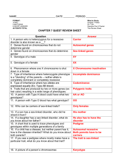 Chapter 7 Review Sheet Answers