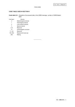 code table used in section 0