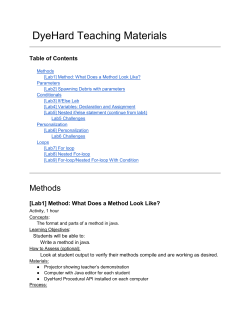 Teaching Documentation