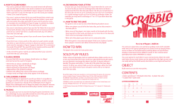 object contents how to win solo play rules