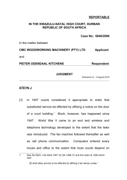 in the high court of south africa