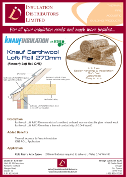 Earthwool Loft Roll 270mm