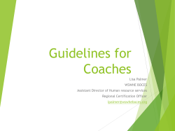 NYSED Coaching Guidelines