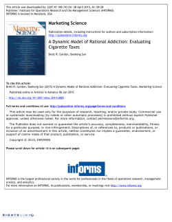 A Dynamic Model of Rational Addiction: Evaluating Cigarette