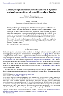 A theory of regular Markov perfect equilibria in dynamic stochastic