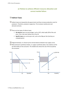 a) Policies to achieve efficient resource allocation and correct