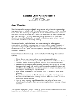Expected Utility Asset Allocation